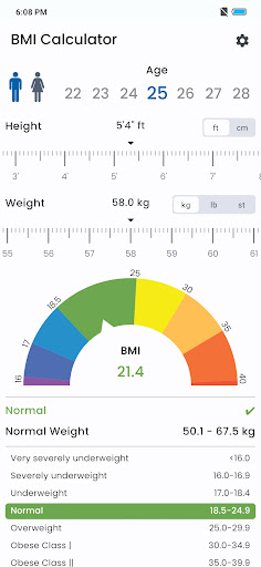 Android application BMI Calculator - Weight Loss screenshort