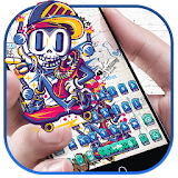 Graffiti Clown Skull Keyboard Theme icon