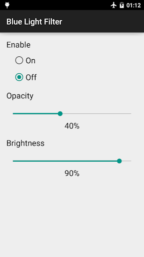 Android application Blue Light & Brightness Filter screenshort