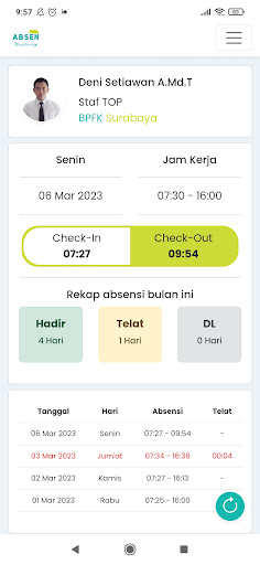 Absen Monitoring Screen 3