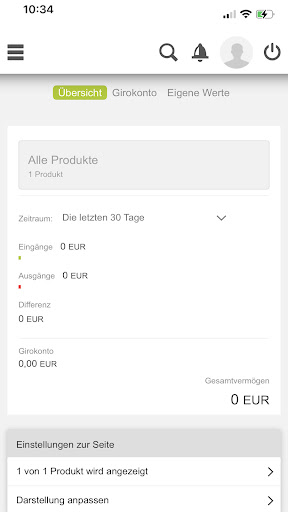 Die Plattform Banking Screen 2