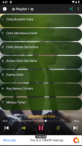 Android application Andra Vina Cinta Berakhir Duka screenshort