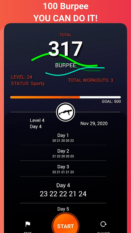 Burpee workout BeStronger - 1.4.0 - (Android)