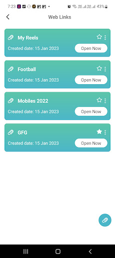 Android application CrossStorage screenshort