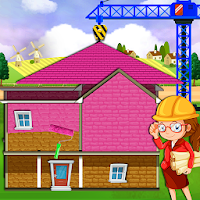 Розовое строительство дома: игры строителя дома
