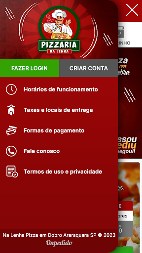 Android application Na Lenha Pizza em Dobro screenshort