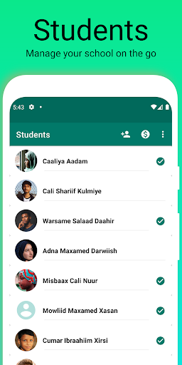 Android application Dugsiile for fee management screenshort