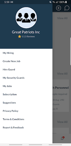 Android application GREAT PATRIOTS screenshort