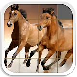 Horse jigsaw puzzle icon