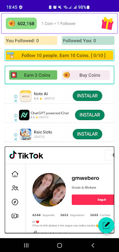 TikSiga e Seja Seguido Screen 2
