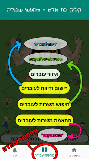 Android application קליק כח-אדם - עבודה - דרושים screenshort