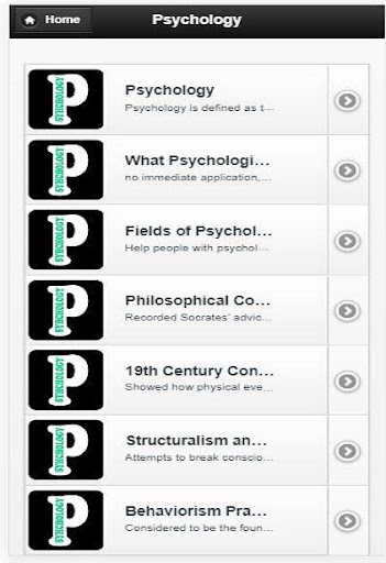 Android application psychology screenshort