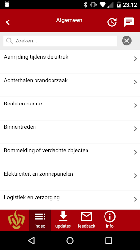 Android application Digitaal repressief zakboekje screenshort