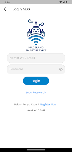 Android application Magelang Smart Service (MSS) screenshort
