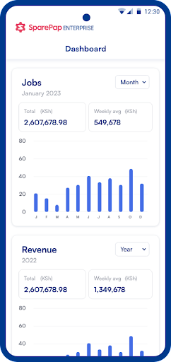 Android application Sparepap Service Center screenshort