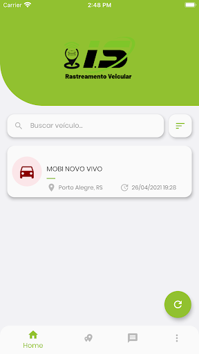 Android application IS Rastreamento Veicular screenshort