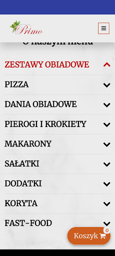 Android application Primo-Pizza screenshort