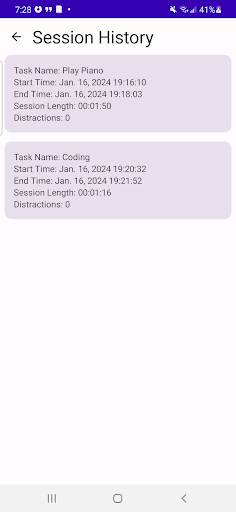 Focus Time Screen 2