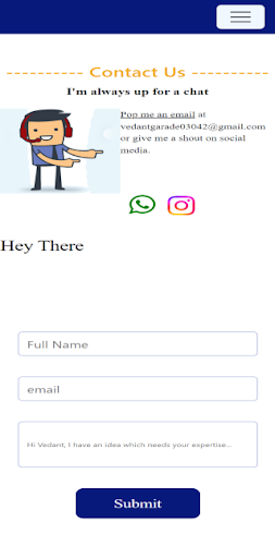 Android application Vedant's Portfolio Showcase screenshort