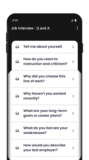 Job Interview Q&A Screen 2