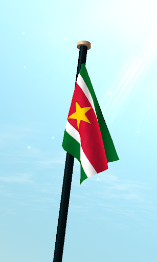 Suriname Flag 3D Wallpaper Screen 3