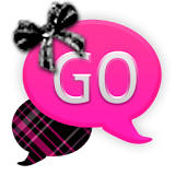GO SMS - Hot Pink Plaid icon