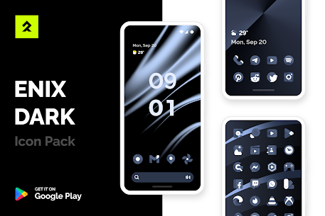 ENIX DARK Icon Pack 1.0 Apk 1