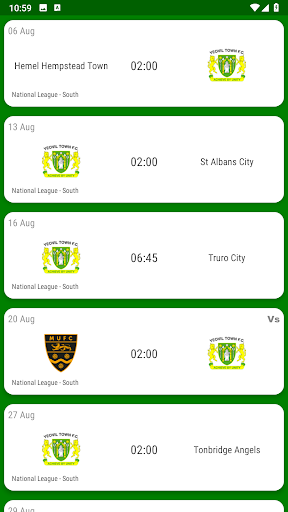 Yeovil Town Fan App Screen 2