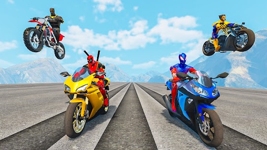Superhero Bike Stunt GT Racing – Mega Ramp Games Mod Apk 4