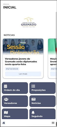 Android application Câmara Gramado screenshort