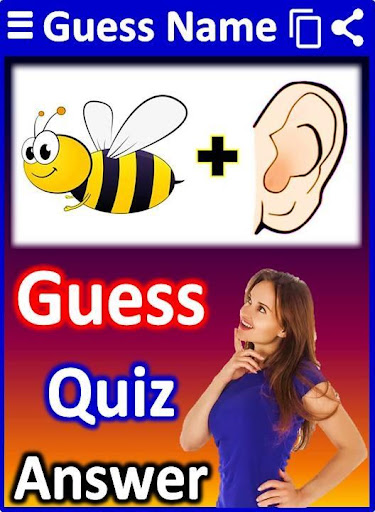 Android application Guess Name Quiz Puzzle Hindi screenshort