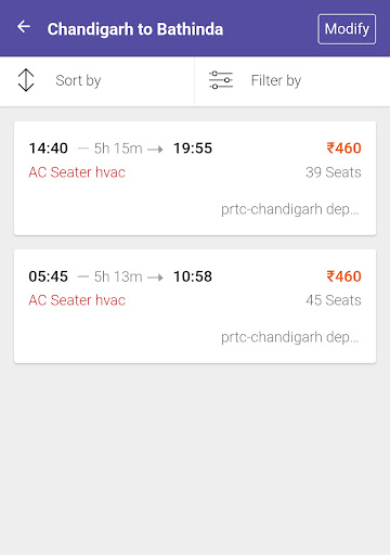 PRTC Bus BookingPEPSU ONLINE