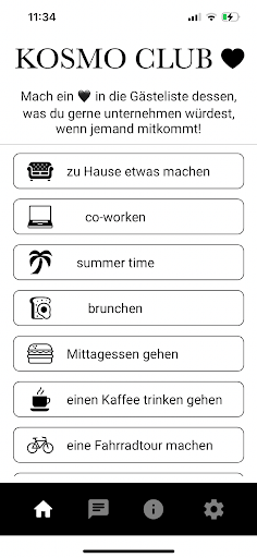 Android application KOSMO CLUB screenshort