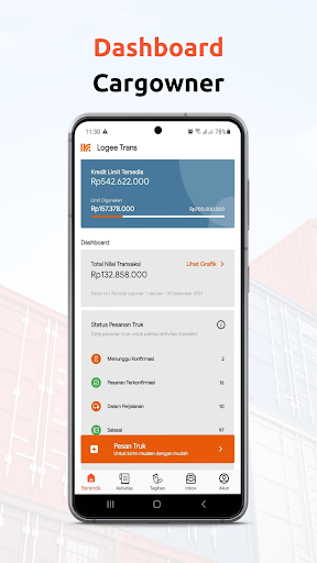 Android application Logee Cargowner screenshort
