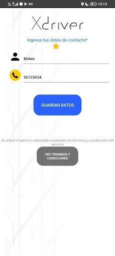 Android application XDriver Cobán screenshort