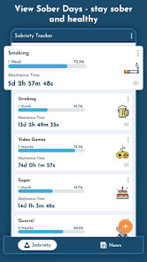 Screenshot 2 Sobriety Tracker - Sober Days, android