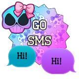 GO SMS - Girly Skulls 2 icon