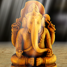 រូប​តំណាង 3D Golden Ganesha Wallpaper