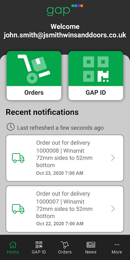 Android application Gap screenshort
