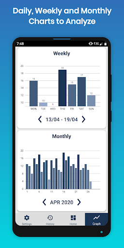 Android application Cigarette Counter and Tracker screenshort