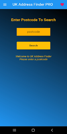 Android application UK Address Finder PRO screenshort