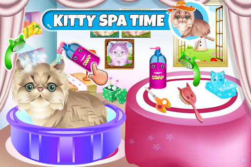 Android application Cute Kittens Hairstyles Games screenshort