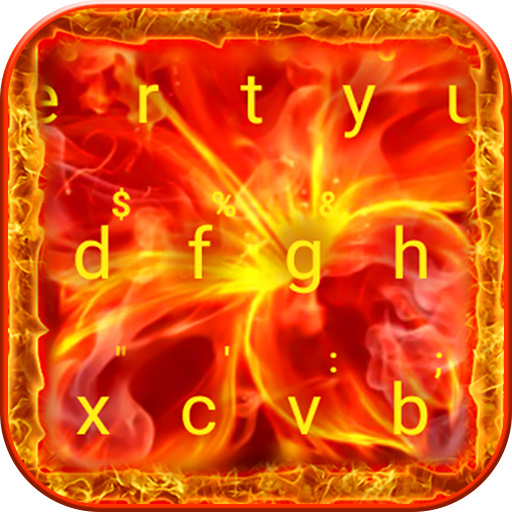 Neon Fire Weed Keyboard Theme logo