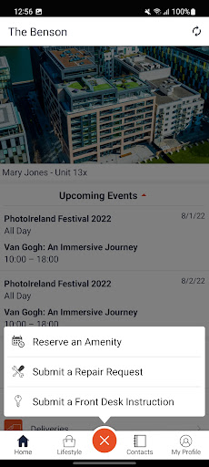 The Benson Resident App Screen 3