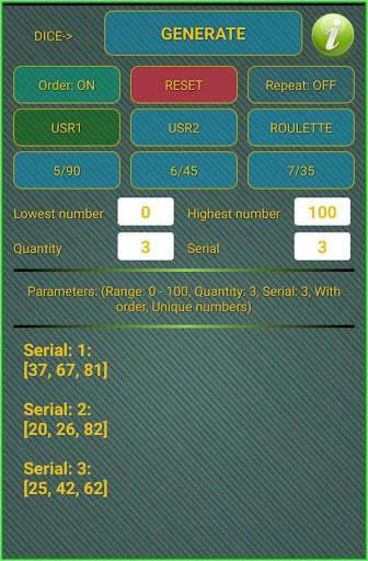 Android application Random Number & Dice Generator screenshort