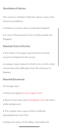 Android application Bahrain Embassy UK screenshort