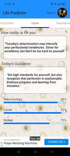 Astrological Life Predictor Screen 2