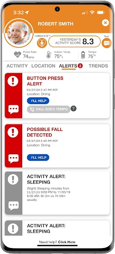 CarePredict TouchPoint Screen 3