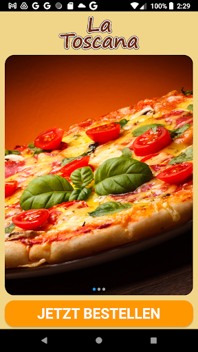 Android application Pizza La Toscana screenshort