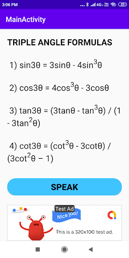 Trigonometry Formulas Listen